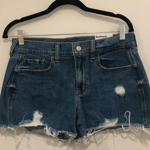 Distressed Denim Shorts